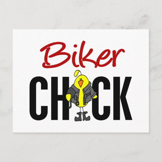 Biker Chick Briefkaart (Voorkant)
