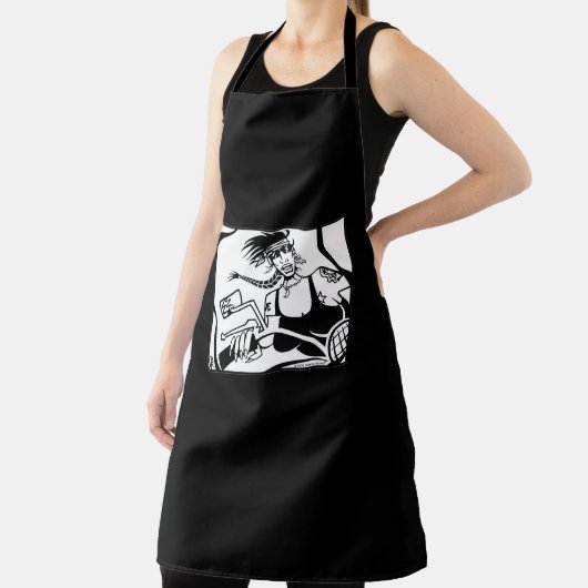 Biker Chick chef apron Schort (Insitu)