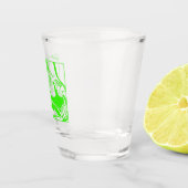 Biker Chick groen shot glas (Rechts)