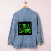 Biker Chick groen zwart vrouwen denim jas Jacket (Hangar)