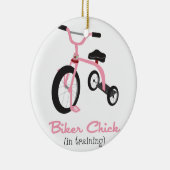 Biker Chick Keramisch Ornament (Rechts)
