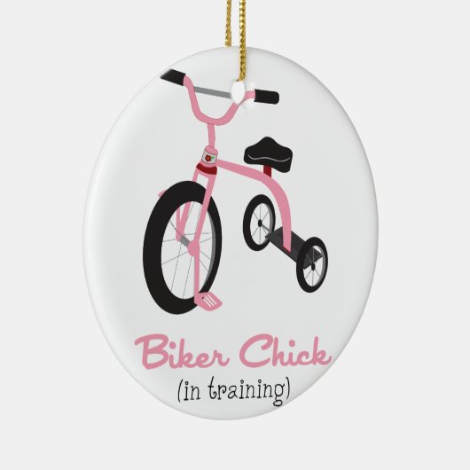 Biker Chick Keramisch Ornament (Rechts)
