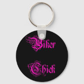 Biker Chick Keyring Sleutelhanger (Voorkant)