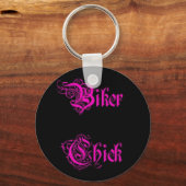 Biker Chick Keyring Sleutelhanger (Voorkant)