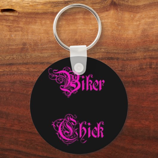 Biker Chick Keyring Sleutelhanger (Voorkant)