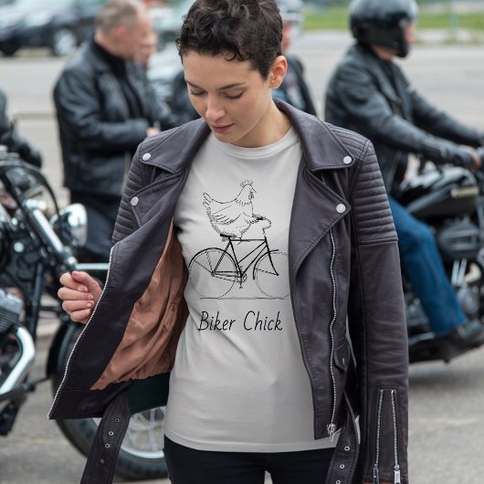 Biker Chick, Kip op de fiets T-shirt