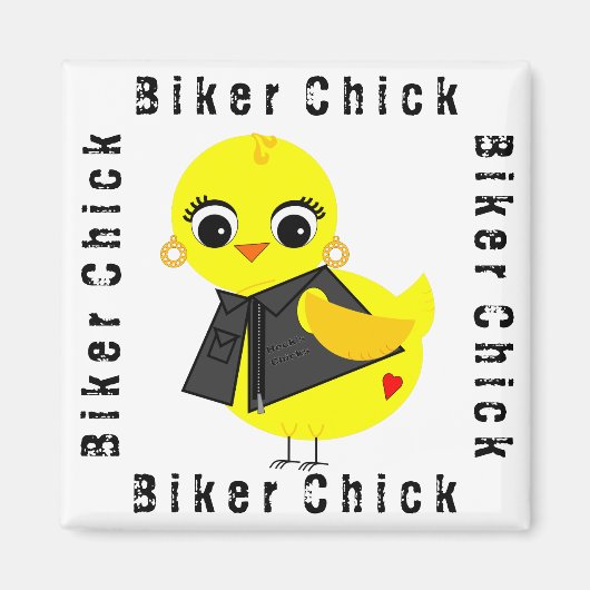 Biker Chick Magneet (Voorkant)