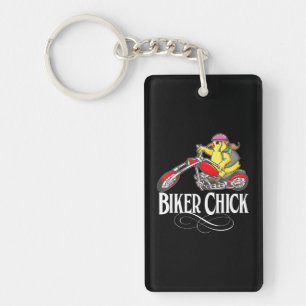Biker Chick Motorcycle Vrouwen Sleutelhanger