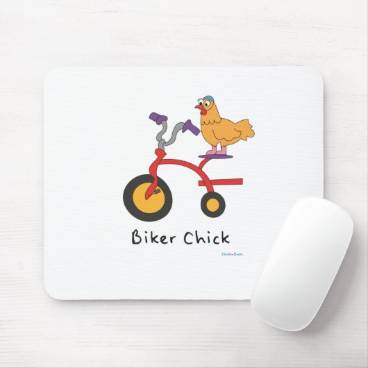 Biker Chick Mousepad Muismat (Met muis)