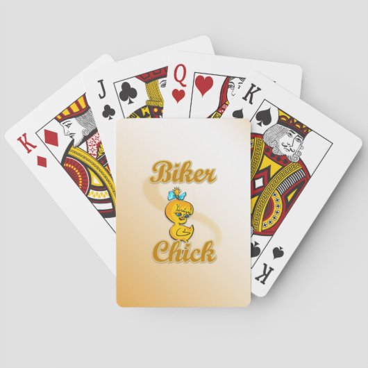 Biker Chick Pokerkaarten (Achterkant)