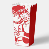 Biker Chick rode witte rode popcorn dozen Bedankdoosjes (Voorkant)