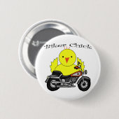 Biker Chick Ronde Button 5,7 Cm (Voorkant /achterkant)