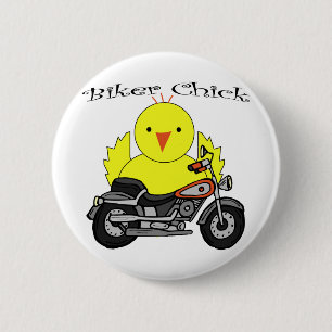Biker Chick Ronde Button 5,7 Cm