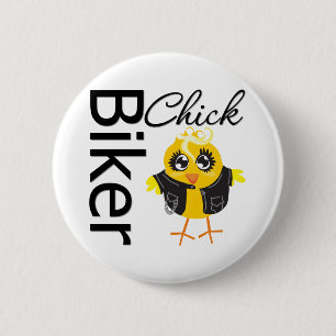 Biker Chick Ronde Button 5,7 Cm