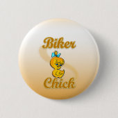 Biker Chick Ronde Button 5,7 Cm (Voorkant)
