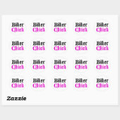 Biker Chick Ronde Sticker (Vel)