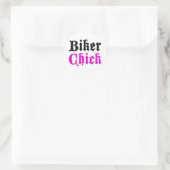 Biker Chick Ronde Sticker (Tas)