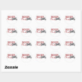 Biker Chick Ronde Sticker (Vel)