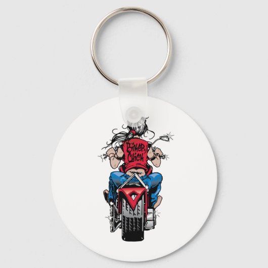 Biker Chick Sleutelhanger (Voorkant)
