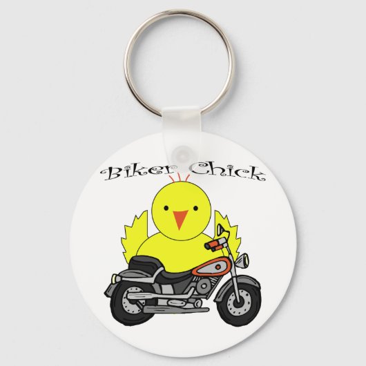Biker Chick Sleutelhanger (Voorkant)