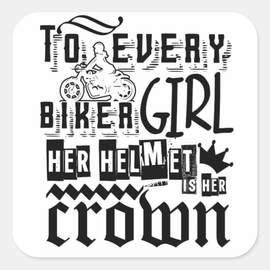 Biker Chick Sticker (Voorkant)