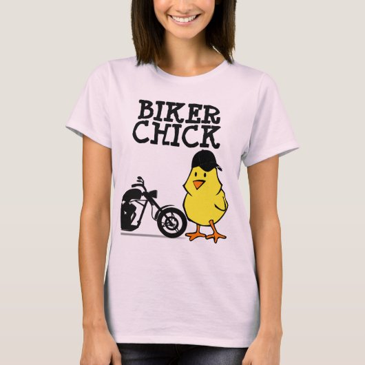 BIKER CHICK, T-shirts voor motorfietsen voor dames (Voorkant)