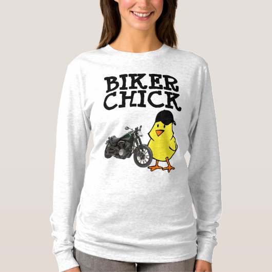 BIKER CHICK, T-shirts voor motorfietsen voor vrouw (Voorkant)