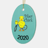 Biker Chick Tekst Keramisch Ornament (Links)