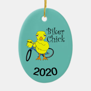 Biker Chick Tekst Keramisch Ornament