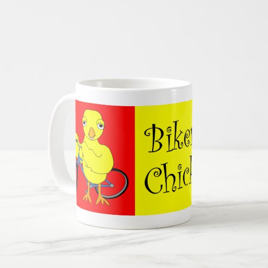 Biker Chick Tekst Koffiemok (Voorkant links)