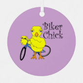 Biker Chick Tekst Metalen Ornament (Voorkant)