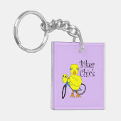 Biker Chick Tekst Sleutelhanger (Voorkant Links)