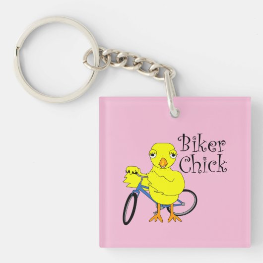 Biker Chick Tekst Sleutelhanger (Voorkant)