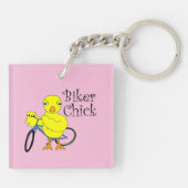 Biker Chick Tekst Sleutelhanger (Achterkant)