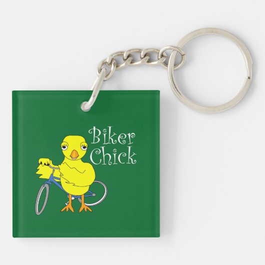 Biker Chick Tekst Sleutelhanger (Achterkant)