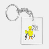 Biker Chick Tekst Sleutelhanger (Voorkant Links)