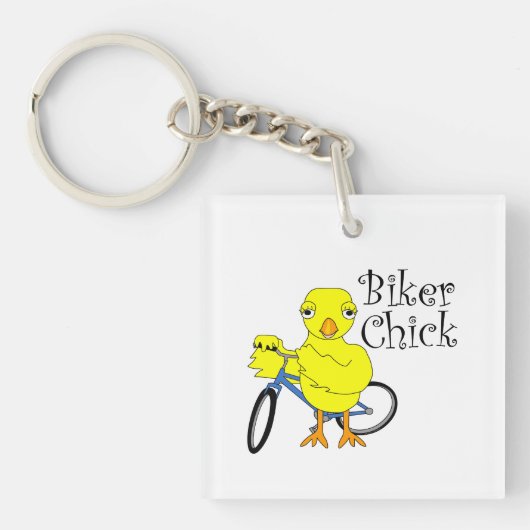 Biker Chick Tekst Sleutelhanger (Voorkant)