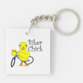 Biker Chick Tekst Sleutelhanger (Achterkant)