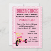Biker Chick Tricycle Verjaardag uitnodiging (Voorkant)