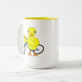 Biker Chick Tweekleurige Koffiemok (Voorkant links)