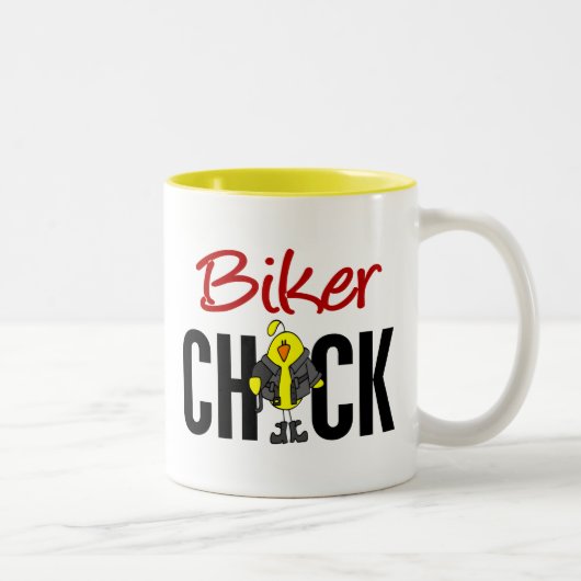 Biker Chick Tweekleurige Koffiemok (Rechts)