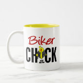 Biker Chick Tweekleurige Koffiemok (Links)