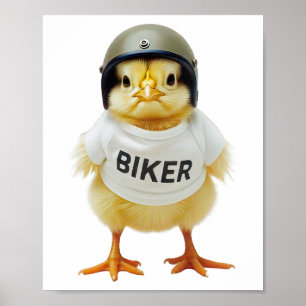 Biker Chick Vrouwen Motorrijder Girl Power GRL Poster