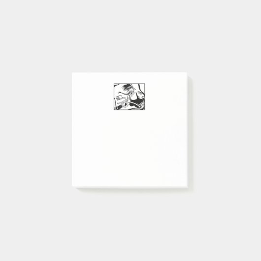 Biker Chick witte notitie pads Post-it® Notes (Voorkant)