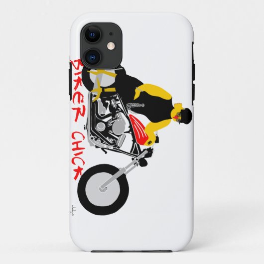 BIKER CHICK zit op haar motorfiets Case-Mate iPhone Case (Achterkant)