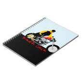 BIKER CHICK zit op haar motorfiets Notitieboek (Linkerzijde)