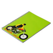 BIKER CHICK zit op haar motorfiets Notitieboek (Linkerzijde)