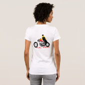 BIKER CHICK zit op haar motorfiets T-shirt (Achterkant volledig)