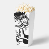 Biker Chick zwarte witte popcorn dozen Bedankdoosjes (Popped)