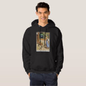 Biker Chicken black hooded sweatshirt (Voorkant volledig)